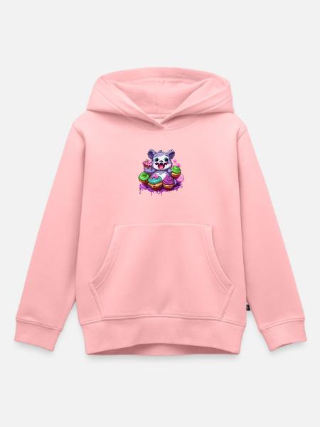 Zuckerschnute Monster Cupcake Parade - Kinder Premium Organic Hoodie - Rosa