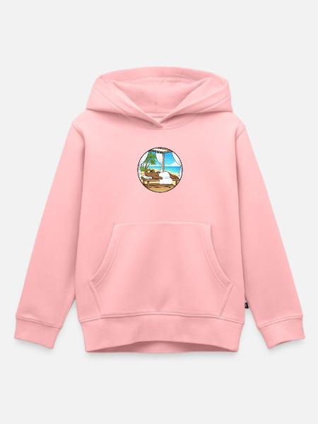 Strand-Spa Otter-Tier-Entspannungskunst - Kinder Premium Organic Hoodie - Rosa