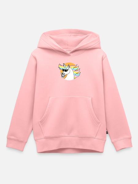 Cool Unicorn - Kinder Premium Organic Hoodie - Rosa
