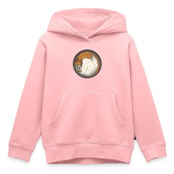 Schnurrhaare des Lichts - Kinder Premium Organic Hoodie - Rosa - Vorne - AI Model Kid Female (0cm)