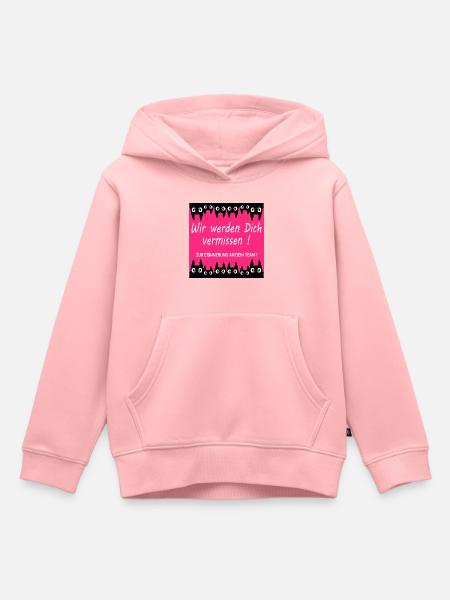 Abschied Kollegin Katzen - Kinder Premium Organic Hoodie - Rosa