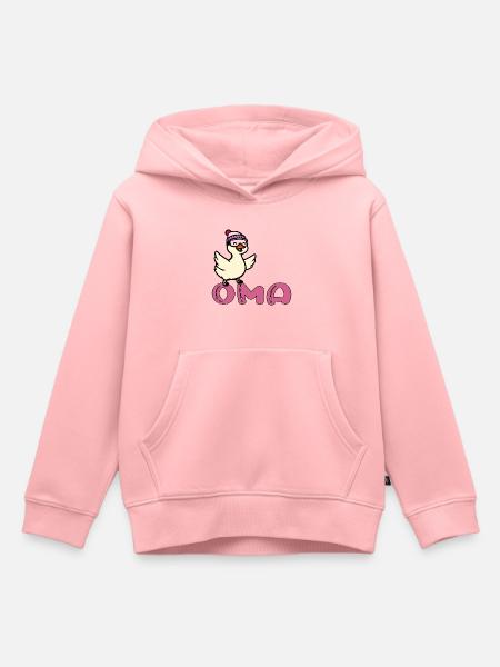 Ski Oma - Gans - Kinder Premium Organic Hoodie - Rosa