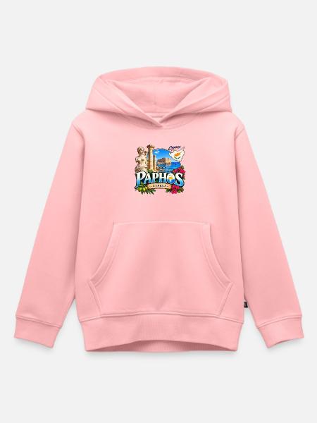 Paphos – Antike, Meer & Zypern - Kinder Premium Organic Hoodie - Rosa