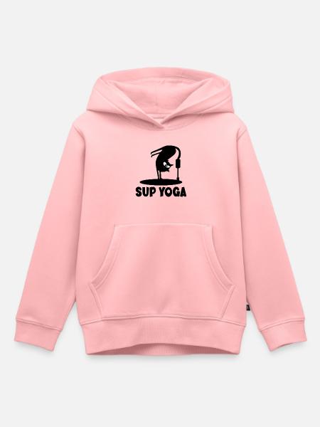 Sup Cat Yoga - Kinder Premium Organic Hoodie - Rosa