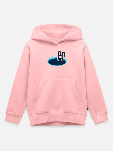 Eisbad Pool Schwimm Logo - Kinder Premium Organic Hoodie - Rosa