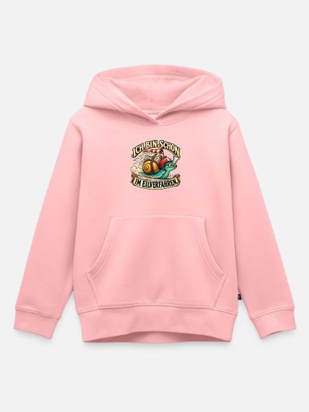 Eilschnecke - Kinder Premium Organic Hoodie - Rosa