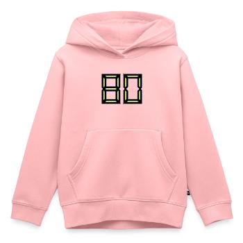 80. 80 YEARS. 80TH ANNIVERSARY. BIRTHDAY 80 YEARS. - Kids Premium Organic Hoodie - rose - Front - AI Model Kid Female (0cm)
