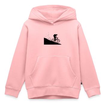 Mountain bikers - Kids Premium Organic Hoodie - rose - Front - AI Model Kid Female (0cm)
