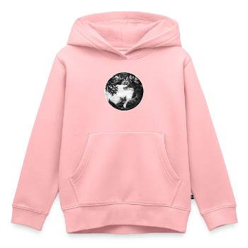Foxes weisse Umrandung - Kinder Premium Organic Hoodie - Rosa - Vorne - AI Model Kid Female (0cm)