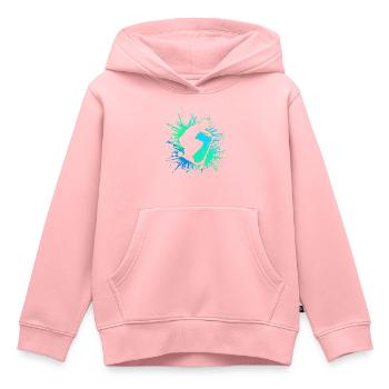 scooter le cascader - Sweat Premium à capuche enfant bio - rose - Devant - AI Model Kid Female (0cm)