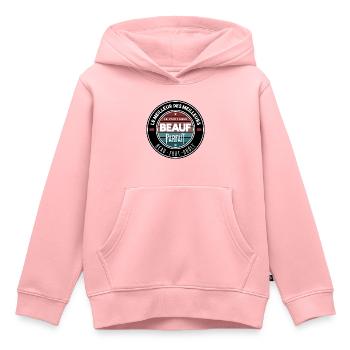 Le véritable beauf parfait - Sweat Premium à capuche enfant bio - rose - Devant - AI Model Kid Female (0cm)