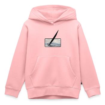 Yacht auf einer Welle - Kinder Premium Organic Hoodie - Rosa - Vorne - AI Model Kid Female (0cm)