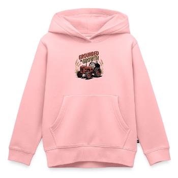 Ancré dans la croissance - Sweat Premium à capuche enfant bio - rose - Devant - AI Model Kid Female (0cm)