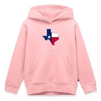 Texas map - Sweat Premium à capuche enfant bio - rose - Devant - AI Model Kid Female (0cm)