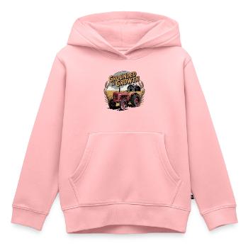 Ancré dans la croissance - Sweat Premium à capuche enfant bio - rose - Devant - AI Model Kid Female (0cm)