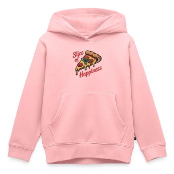 Slice of Happiness - Pizza - Kinder Premium Organic Hoodie - Rosa - Vorne - AI Model Kid Female (0cm)