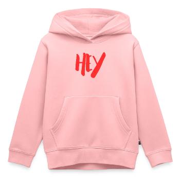Hey - Kinder Premium Organic Hoodie - Rosa - Vorne - AI Model Kid Female (0cm)