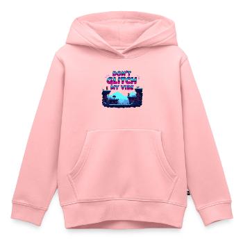Don’t Glitch my Vibe - Retro Gaming Adventure - Sweat Premium à capuche enfant bio - rose - Devant - AI Model Kid Female (0cm)