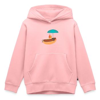 Bratwurst on the beach - Kids Premium Organic Hoodie - rose - Front - AI Model Kid Female (0cm)