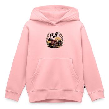 Ancré dans la croissance - Sweat Premium à capuche enfant bio - rose - Devant - AI Model Kid Female (0cm)