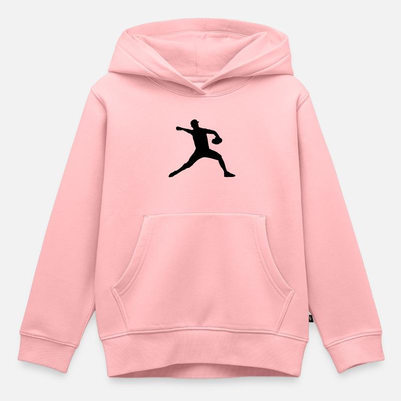 Joueurs de baseball - Sweat Premium à capuche enfant bio - rose