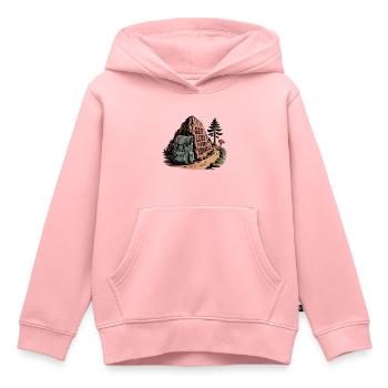 Get Lost to Find Yourself - Outdoor-Motiv - Kinder Premium Organic Hoodie - Rosa - Vorne - AI Model Kid Female (0cm)