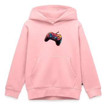 Gamepad, Gamepad, Logo des Konsolenspielers - Kinder Premium Organic Hoodie - Rosa - Vorne - AI Model Kid Female (0cm)
