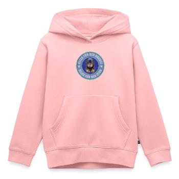 Teckel - Teckel - Tout pour le teckel - Sweat Premium à capuche enfant bio - rose - Devant - AI Model Kid Female (0cm)
