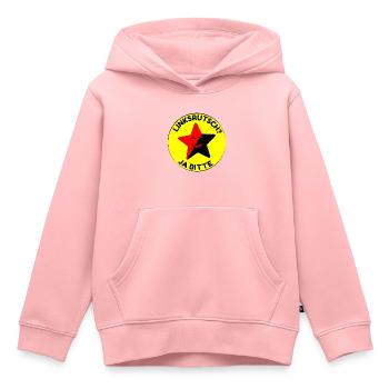linksrutsch? ja bitte - Kinder Premium Organic Hoodie - Rosa - Vorne - AI Model Kid Female (0cm)