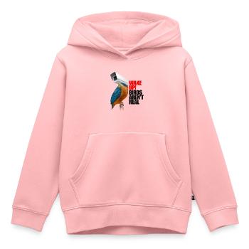birds aren't real - Kinder Premium Organic Hoodie - Rosa - Vorne - AI Model Kid Female (0cm)