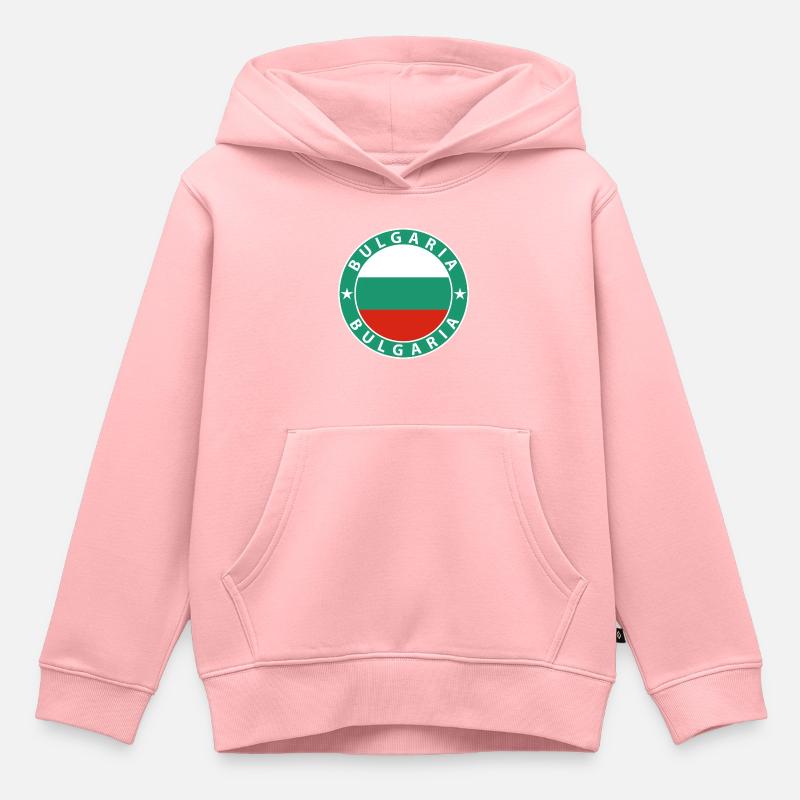 Bulgarie - Sweat Premium à capuche enfant bio - rose