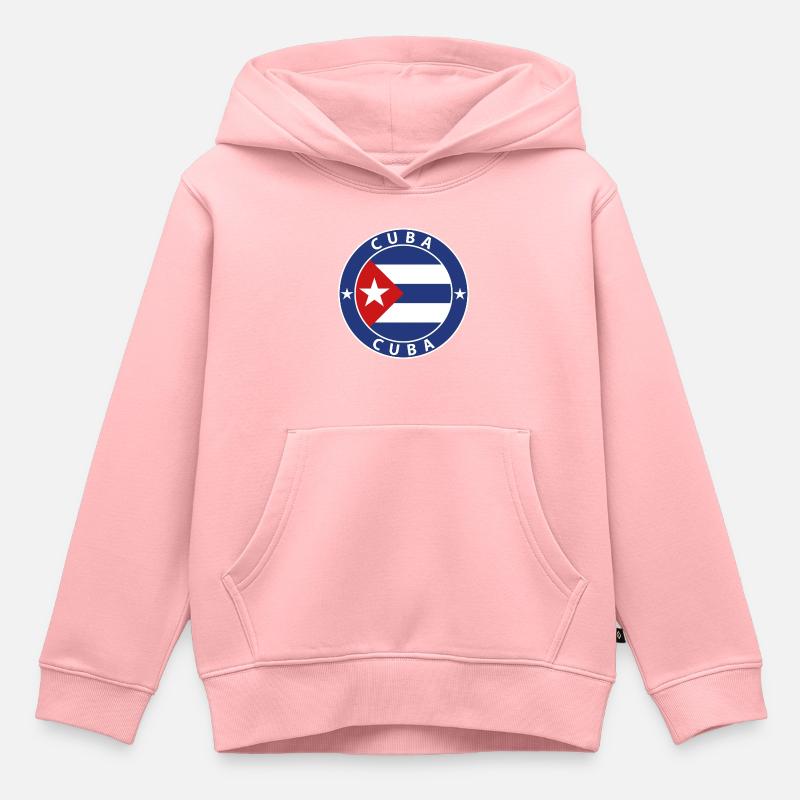 Cuba - Sweat Premium à capuche enfant bio - rose