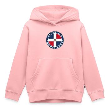 Dominikanische Republik - Kinder Premium Organic Hoodie - Rosa - Vorne - AI Model Kid Female (0cm)
