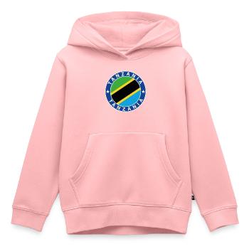Tanzanie - Sweat Premium à capuche enfant bio - rose - Devant - AI Model Kid Female (0cm)