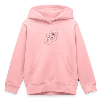floating otter - Kids Premium Organic Hoodie - rose - Front - AI Model Kid Female (0cm)