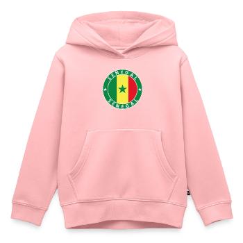 Sénégal - Sweat Premium à capuche enfant bio - rose - Devant - AI Model Kid Female (0cm)