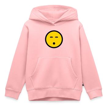 Energieloses Emoticon - Bildsymbol - Strichgesicht - Kinder Premium Organic Hoodie - Rosa - Vorne - AI Model Kid Female (0cm)
