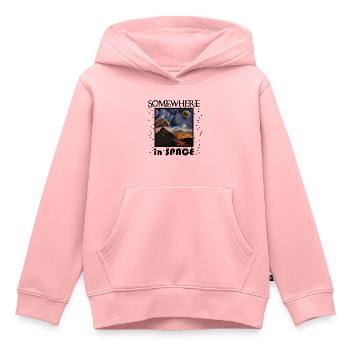 Quelque part dans l’espace une planète mystérieuse - Sweat Premium à capuche enfant bio - rose - Devant - AI Model Kid Female (0cm)