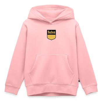 Sachsen Wappen - Kinder Premium Organic Hoodie - Rosa - Vorne - AI Model Kid Female (0cm)