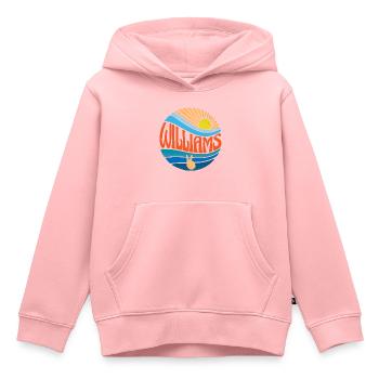 Chemise Williams Vintage Sunset Williams Groovy Cravate - Sweat Premium à capuche enfant bio - rose - Devant - AI Model Kid Female (0cm)