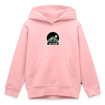 Allgäu - Kinder Premium Organic Hoodie - Rosa - Vorne - AI Model Kid Female (0cm)