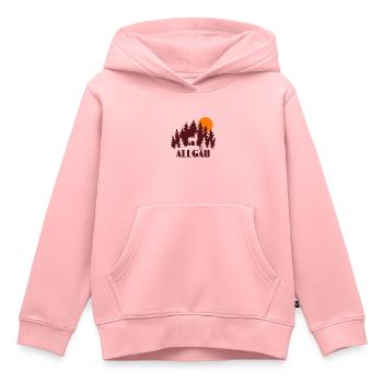 Allgäu - Kinder Premium Organic Hoodie - Rosa - Vorne - AI Model Kid Female (0cm)