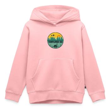 Templiner See - Kinder Premium Organic Hoodie - Rosa - Vorne - AI Model Kid Female (0cm)