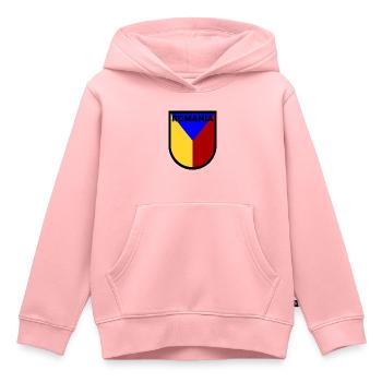 The Romanians - Kids Premium Organic Hoodie - rose - Front - AI Model Kid Female (0cm)