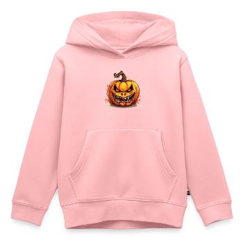 Halloween Kürbis Kopf Gruselig Gespenstisch Horror - Kinder Premium Organic Hoodie - Rosa - Vorne - AI Model Kid Female (0cm)
