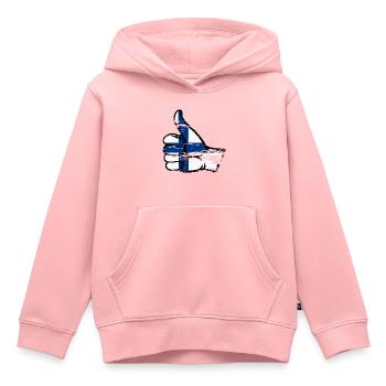 Finlande Drapeau Tout Effacer l’icône utilisée - Sweat Premium à capuche enfant bio - rose - Devant - AI Model Kid Female (0cm)