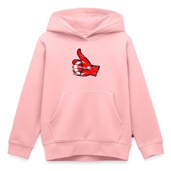 Drapeau de la Turquie Tout Effacer Utilisé Symbole - Sweat Premium à capuche enfant bio - rose - Devant - AI Model Kid Female (0cm)