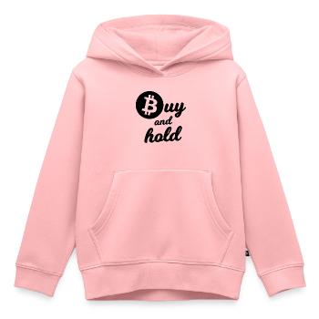 L’investisseur Bitcoin - Sweat Premium à capuche enfant bio - rose - Devant - AI Model Kid Female (0cm)