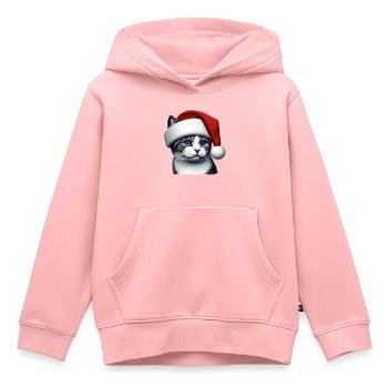 Kitty Cat The Santa Claus - Kids Premium Organic Hoodie - rose - Front - AI Model Kid Female (0cm)