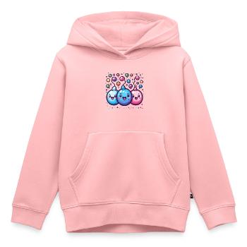 Joie de carnaval avec des confettis - Sweat Premium à capuche enfant bio - rose - Devant - AI Model Kid Female (0cm)